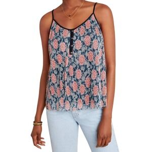 NEW Maeve Anthropologie Tati Textured Shimmer Tank Floral Cami Size Small‎